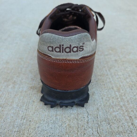 Vtg Adidas Marathon Trainers Mens US 12/UK 11.5 Brown Leather Good Condition main image 11